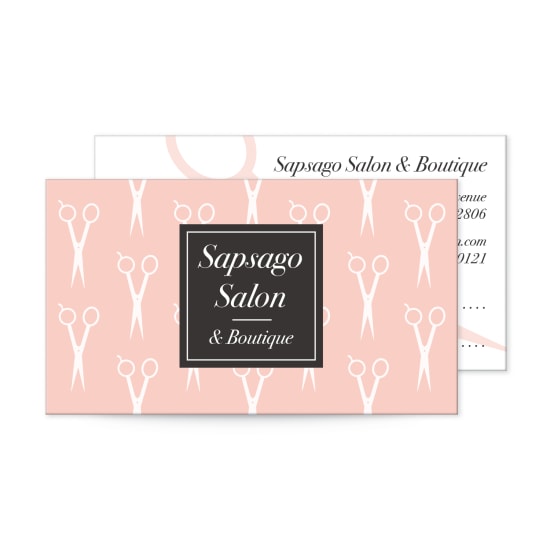 Pink Scissors Appointment Card