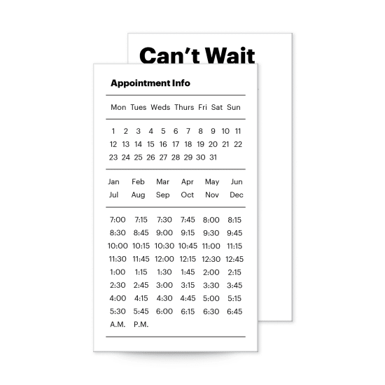 Calendar Appointment Card