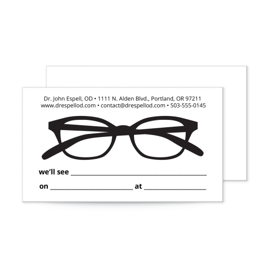Eye Dr. Appointment Card