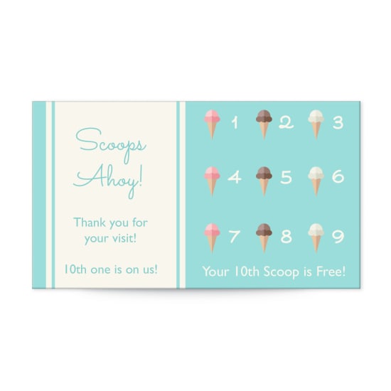 Ice Cream Cone Reward Card