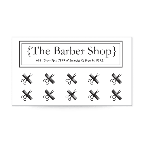 Comb & Scissors Reward Card
