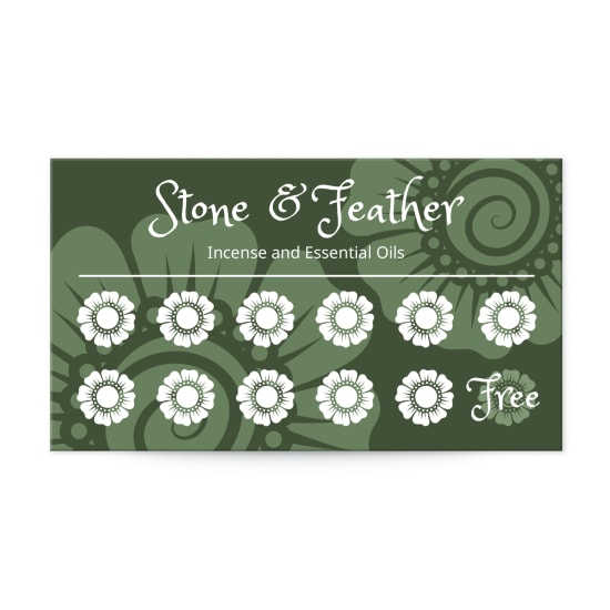 Green Floral Reward Card