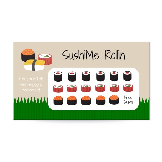 Sushi Roll Reward Card