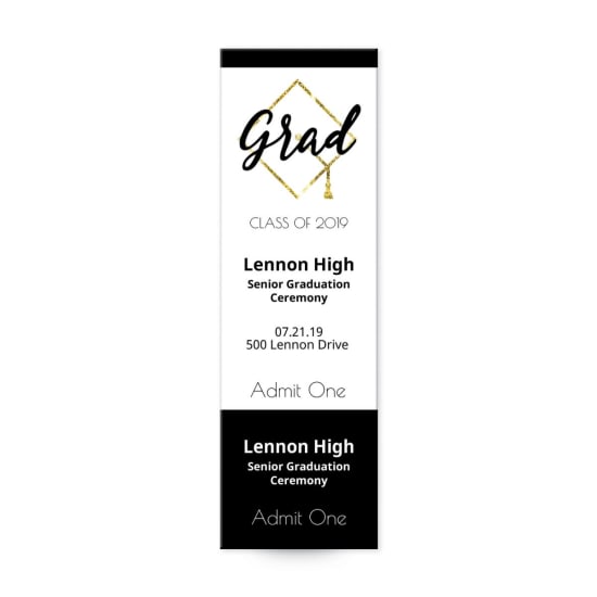 5-1/2" x 1-3/4" Ticket