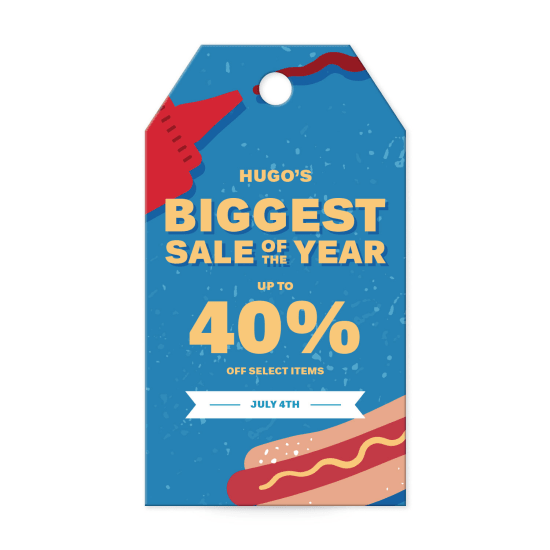 2" x 1-1/4" Banner Tag