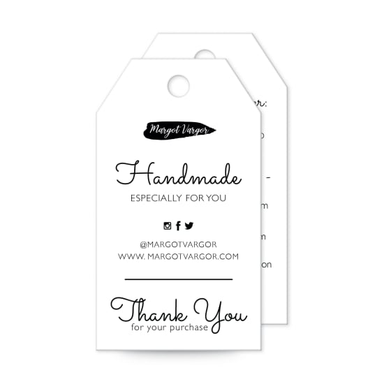 Editable Hang Tag Template DIY Pricing Tag Product Tag Label