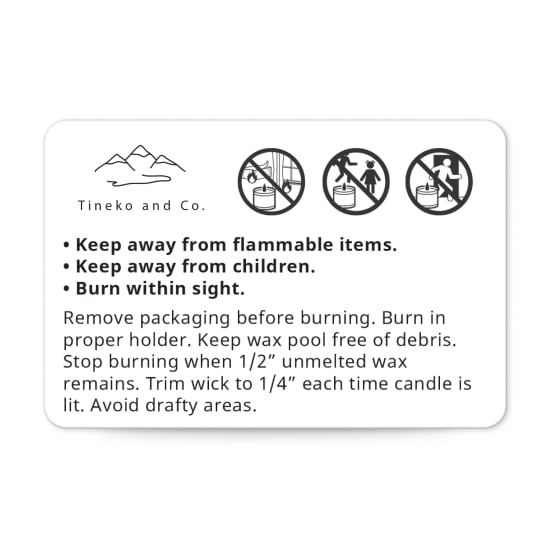 Candle Warning Label Template Editable Candle Safety Label Circle