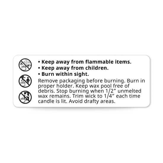 Candle Safety Labels