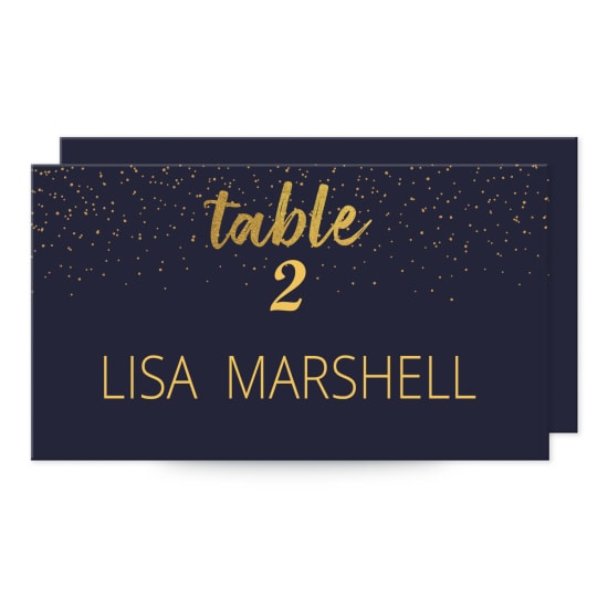 Wedding Place Name Table Cards VIP Gold Glamour Pass Ticket Personalised 