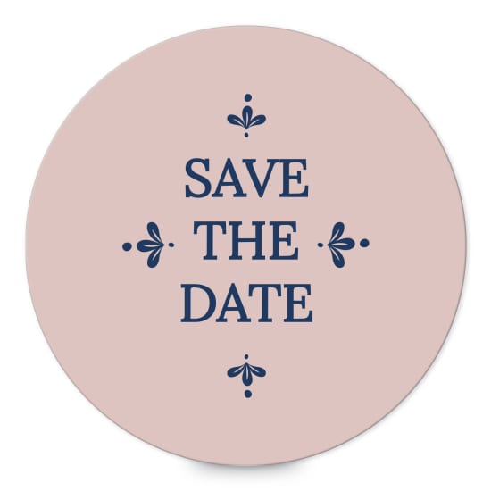 Darling Souvenir Round Mandala Save The Date Stickers Wedding