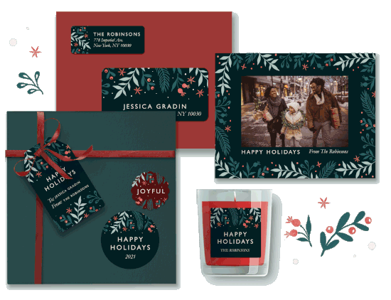 An Image of Avery WePrint Holiday Labels and Cards