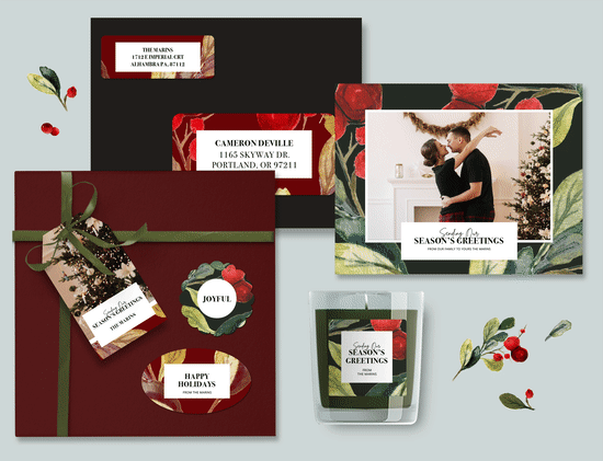 An Image of Avery WePrint Holiday Labels and Cards