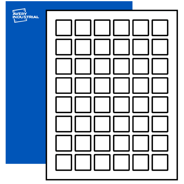 1 quot x 1 quot Printable Labels By the sheet in 20 Materials Avery