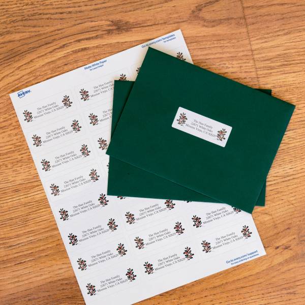 1" x 2-5/8" Blank Rectangle Labels