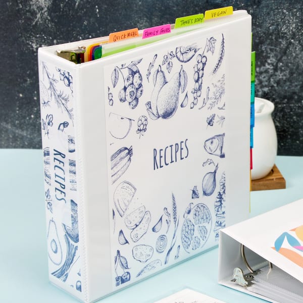 5x7 Recipe Card Sleeves for 3-Ring Binder