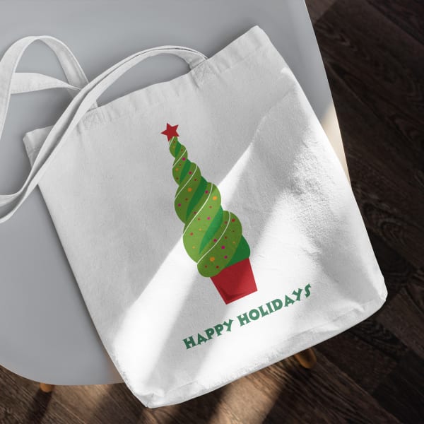 Personalized Gift Tote Bag Employee Christmas Gift Tote Bag 