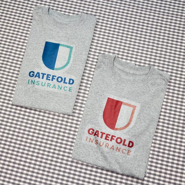 Image showing t-shirts customized with Avery fabric transfers for a company picnic.