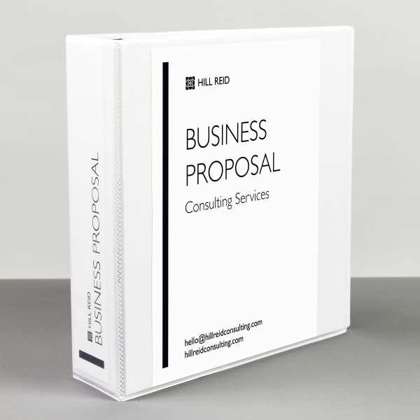 Minimalist, black and white binder templates for business. 