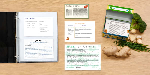 Free and customizable recipe templates