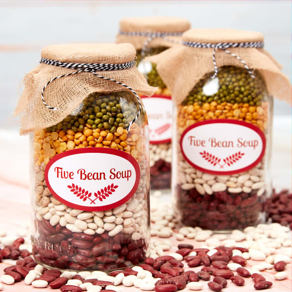 Easy DIY Bean Soup Mason Jar Gift