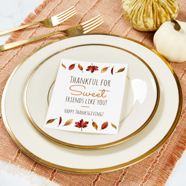 Big Dot of Happiness Fall Friends Thanksgiving - Friendsgiving Party Round  Table Decorations - Paper Chargers - Place Setting For 12