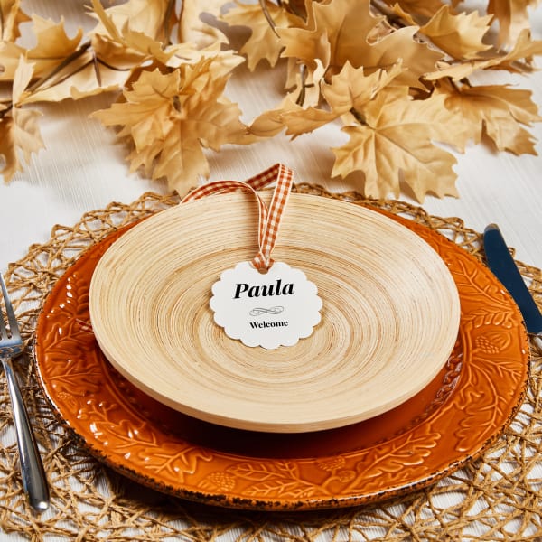 Place setting clearance tags