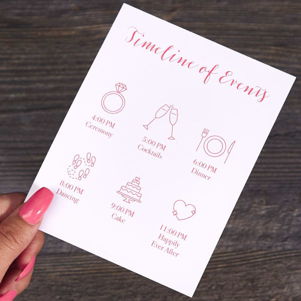 Wedding Itinerary Cards Template, Wedding Welcome Bag Tags