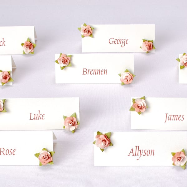 Five Elegant DIY Place Card Ideas Flower Embellishments