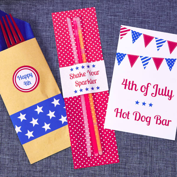 fourth of july barbecue personalized decorations