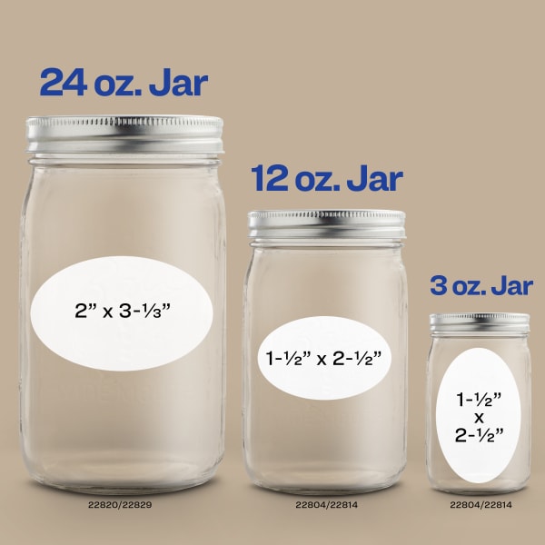 labels for mason jars oval