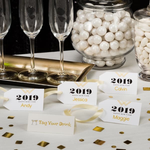 New Years Even Party Tent Cards