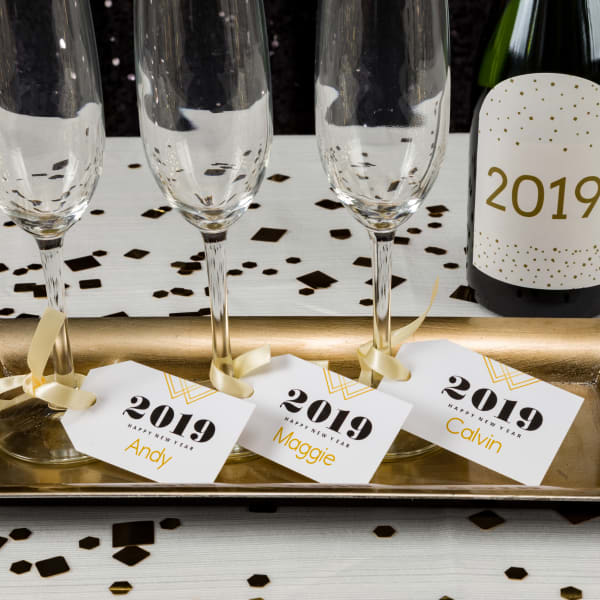 New Years Eve Party Champagne Flutes