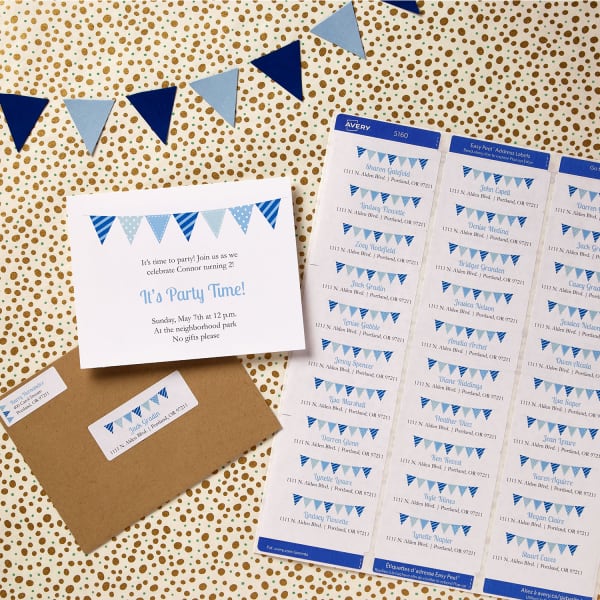Birthday Party Bunting Blue