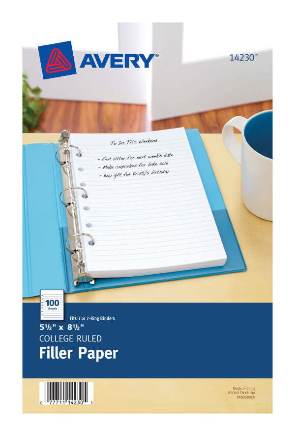 Mini Binder Filler Paper