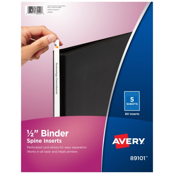 Binder Spine Inserts