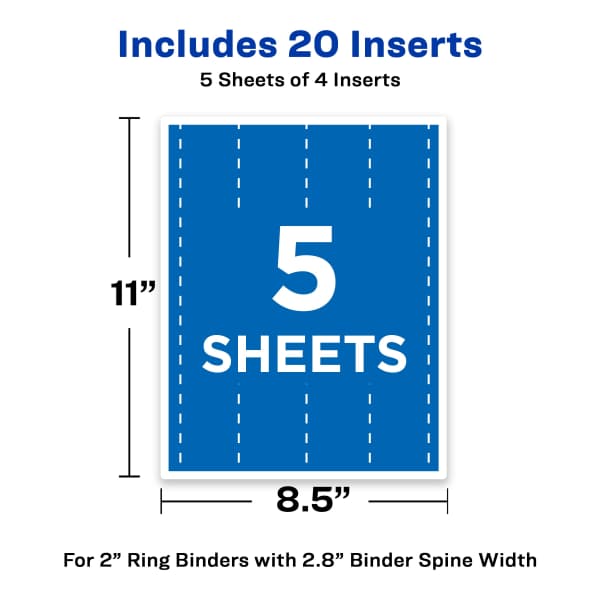 Binder Spine Inserts 89107 | Avery.com