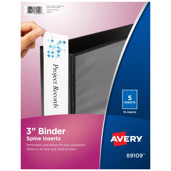 Binder Spine Inserts