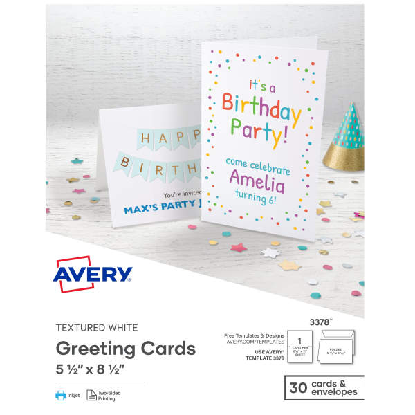 Half-Fold Greeting Cards & Envelopes, Textured