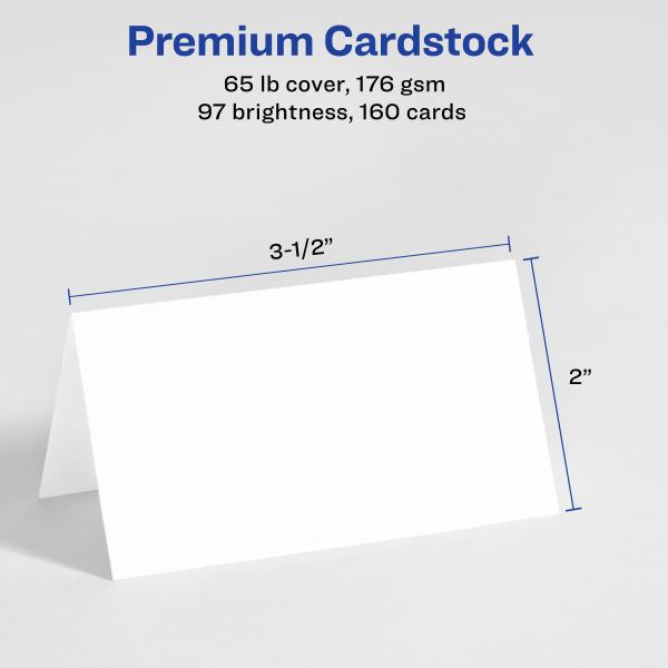 Avery Print to the Edge Tent Cards with Sure Feed Technology 2 x 3 1 2