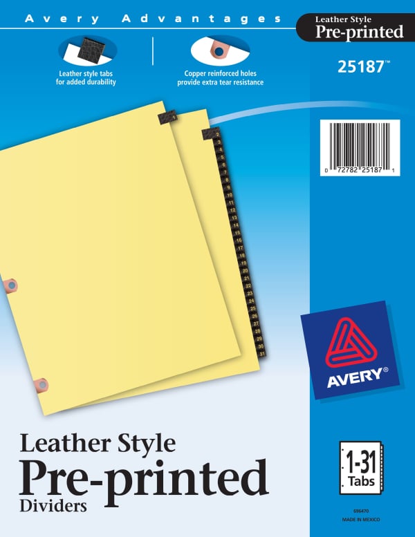 Avery 26180 Preprinted Dividers – Black Leather Style Binder Dividers For Organization - View #14