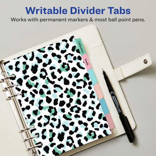avery-reg-planner-dividers-6-tab-set-a5-planner-size-flirty-animal-print-design-1-set-25440-avery-com