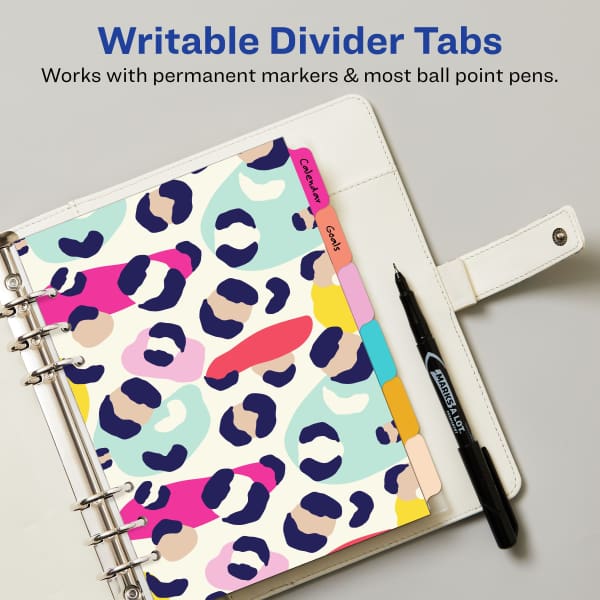 avery-reg-planner-dividers-6-tab-set-a5-planner-size-colorfur-animal-print-design-1-set-25449-avery-com