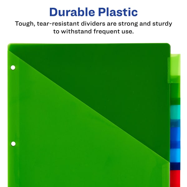 Big Tab™ Plastic Insertable Dividers with Double Pocket Multicolor