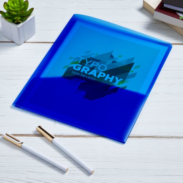 Avery Translucent Two-Pocket Folder 47811, Blue, Sold as 1 Each