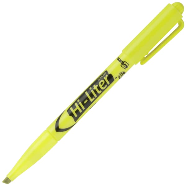 Avery(R) Hi-Liter(R), Pen-Style, Fluorescent Yellow, 1 Count (23591)
