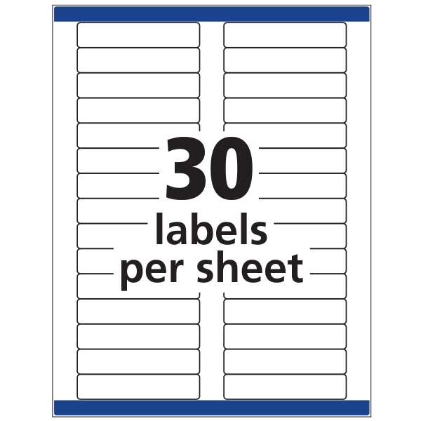 1500 File Folder Labels Printable, 2/3” x 37/16”, White (5366)