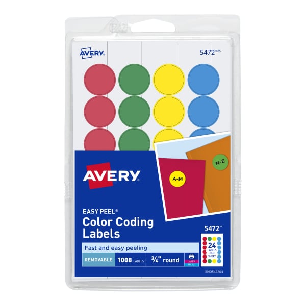 Removable Color-Coding Labels