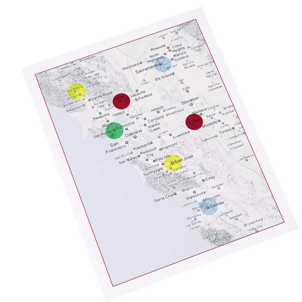 See-Through Color-Coding Dots, 3/4