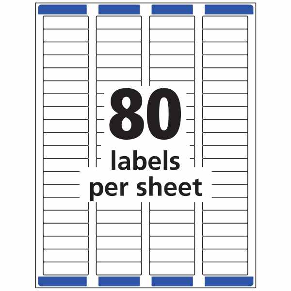 Avery Matte Frosted Clear Return Address Labels, Inkjet, 1/2" x 13/4