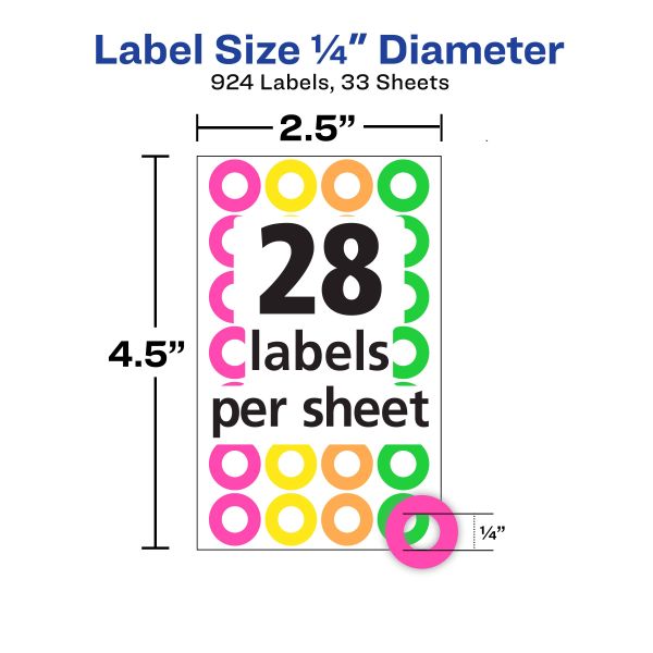 Avery Reinforcement Labels, 1/4